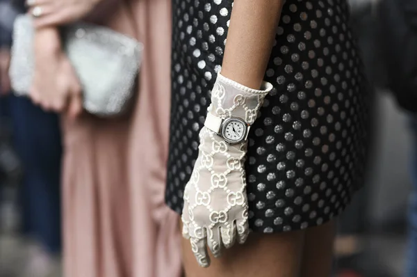 Milan Italy February 2020 Street Style Outfit Streetstylefw20 — Stock Photo, Image