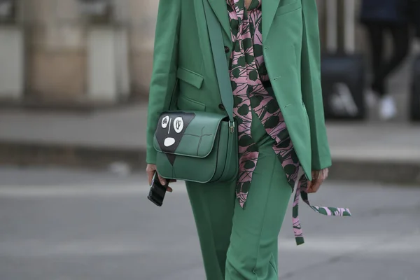 Milan Italy February 2020 Street Style Outfit Streetstylefw20 — Stock Photo, Image