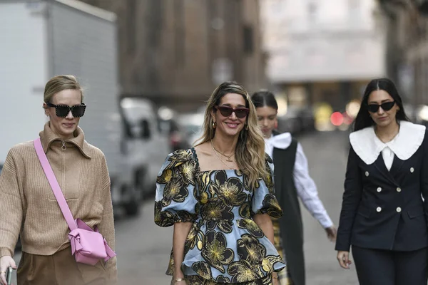 Milan Italy February 2020 Street Style Appearance Milan Fashion Week — Stock Photo, Image