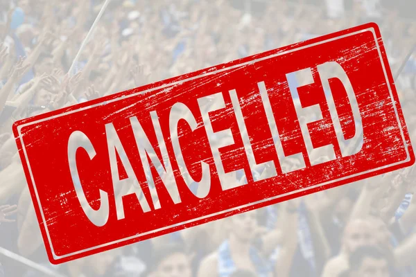 Cancelled sport event background - concept of cancellation events  due to to covid-19 outbreak.