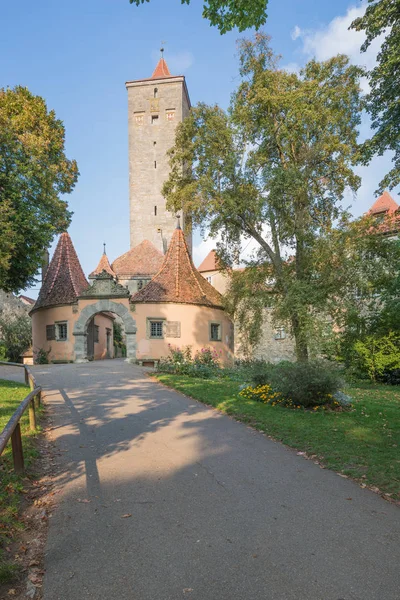 Wejście do zamku miasta Rothenburg ob der Tauber — Zdjęcie stockowe