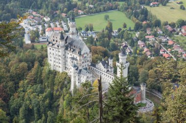 Neuschwanstein Kalesi 'nin hava görüntüsü