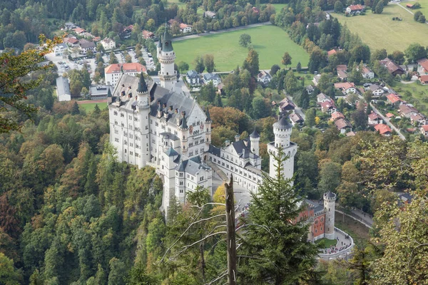 Vista aérea do Castelo de Neuschwanstein — Fotografia de Stock