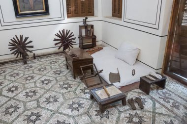 Gandi'nin Oda Mani Bhavan Gandi Müzesi'nde 