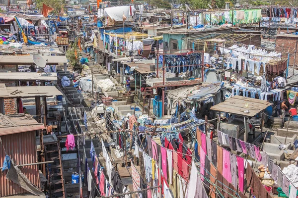 The Mahalaxmi Dhobi Ghat open air laundromat — Stock Photo, Image