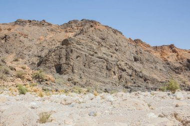 Nehir yatak Wadi Al-Arbaeen dışarı kurutulmuş