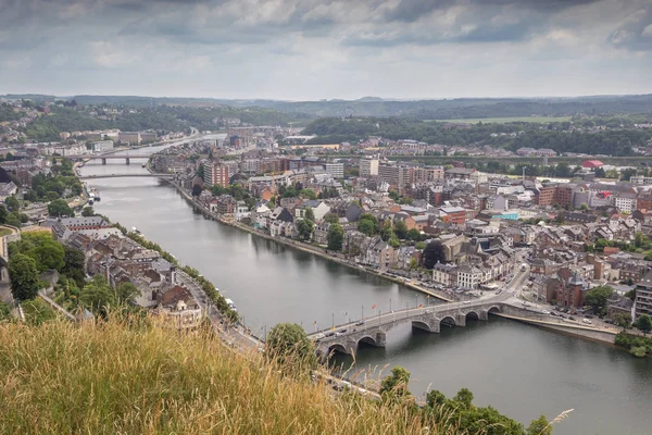 Broarna över Meuse på Namur — Stockfoto