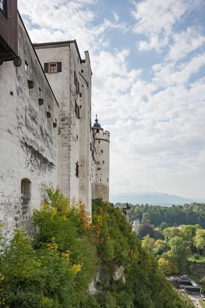 Widok boczny zamek Hohensalzburg — Zdjęcie stockowe
