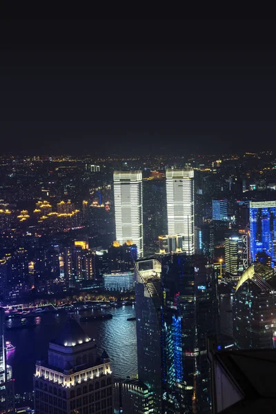 Νυχτερινή Θέα Της Bund Δει Από Τον Πύργο Jin Mao — Φωτογραφία Αρχείου