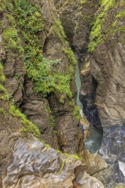 Plunging view into the Kitzlochklamm, a deep gorge near Zell am See
