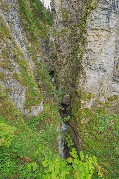 Regardant Dans Profondeur Kitzlochklamm Une Gorge Profonde Près Zell See — Photo