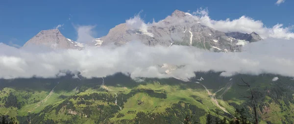 Panorama Hoher Tenn Och Grosses Wiesbachhorn Medan Stigande Grossglockner High — Stockfoto