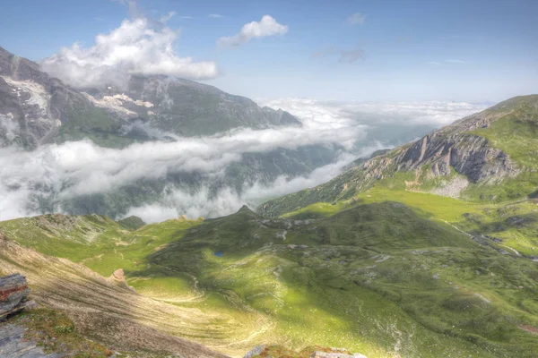 Uitzicht Fuscher Tal Vanaf Edelweissspitze Tijdens Het Beklimmen Van Grossglockner — Stockfoto
