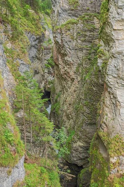 Parte Estrecha Del Kitzlochklamm Profundo Desfiladero Cerca Zell See — Foto de Stock