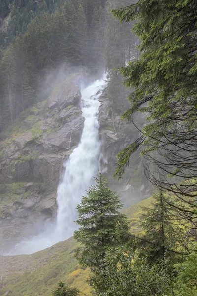 Vista Das Cachoeiras Krimml Rieman Kanzel Caminho Para Parte Superior — Fotografia de Stock