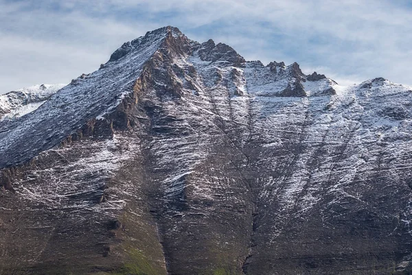 Čerstvý Sníh Hoher Tenn Vidět Mooserboden Přehrady — Stock fotografie