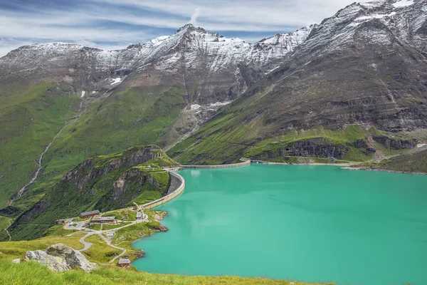 Uitzicht Het Mooserboden Stuwmeer Hoher Tenn Kaprun — Stockfoto