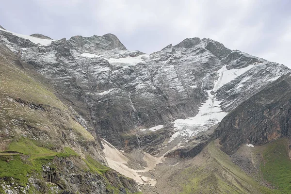 Primer Plano Del Grosser Wiesbachhorn Con Nieve Fresca Visto Desde — Foto de Stock