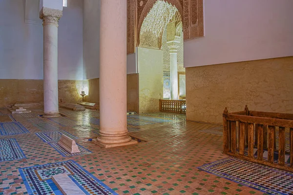 Editorial Marrakech Morocco October 2019 Room Children Graves Saadian Tombs — стоковое фото