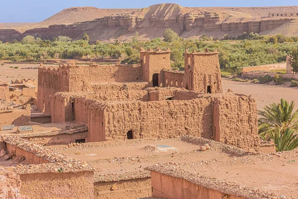 Primer Plano Fortificación Histórica Del Ksar Ait Benhaddou —  Fotos de Stock