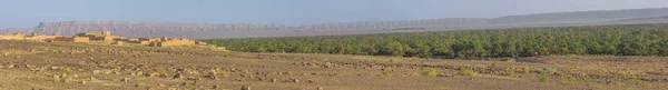 Panorama Draa Valley Date Palms Ksar Tissergate Road Just North — Stock Photo, Image