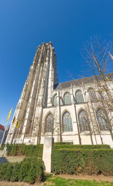 St. Rumbold Kulesi 'nin temelinde, Mechelen' deki katedral.