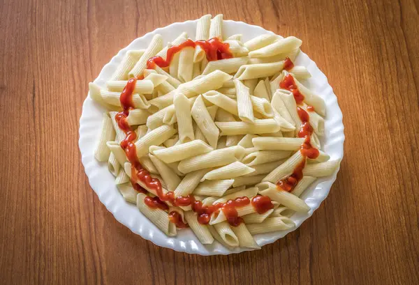 Primo piano della pasta cotta — Foto Stock