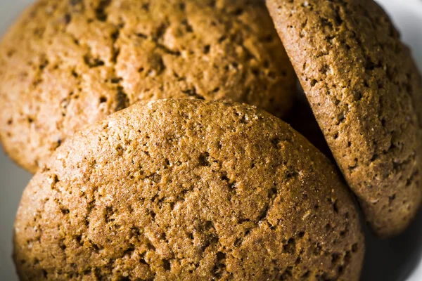 Three oatmeal cookies — Stock Photo, Image