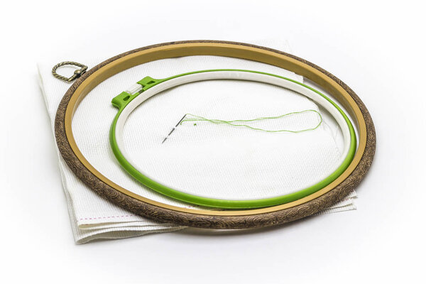 Hoops for embroidery cross