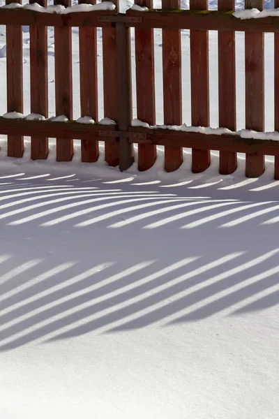 Сільський дерев'яний паркан — стокове фото