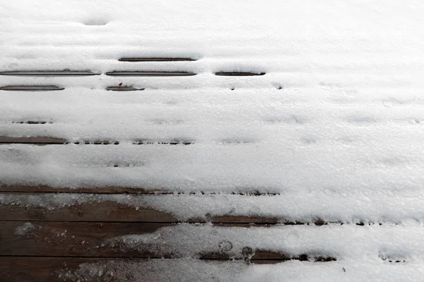 Śnieg na tarasie — Zdjęcie stockowe
