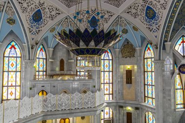 Kazan, Rusya - 31 Aralık 2019: Cami içinde, Kazan Şerif Camii.