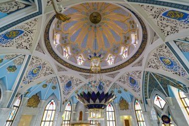 Kazan, Rusya - 31 Aralık 2019: Cami içinde, Kazan Şerif Camii.