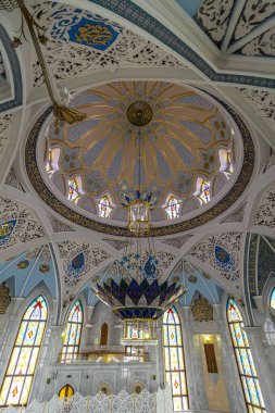 Kazan, Rusya - 31 Aralık 2019: Cami içinde, Kazan Şerif Camii.