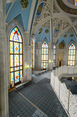 Kazan, Rusya - 31 Aralık 2019: Cami içinde, Kazan Şerif Camii.
