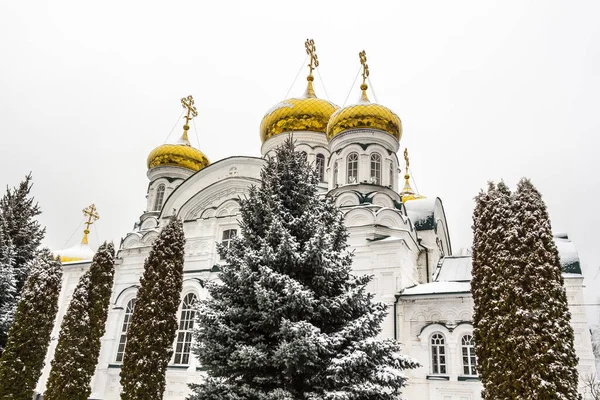 ロシアのカザン 2020年1月1日 冬の領土Raifa修道院のトリニティ正教会 — ストック写真