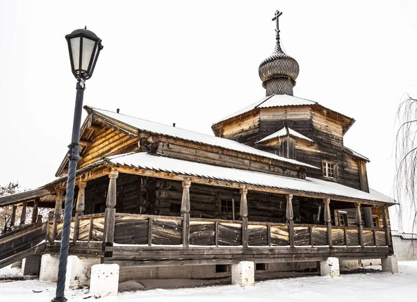 Sviyazhsk ロシア 2020年1月1日 聖三位一体教会 イワンの要塞の時から保存Sviyazhskの唯一の木造建築物は 恐ろしい — ストック写真