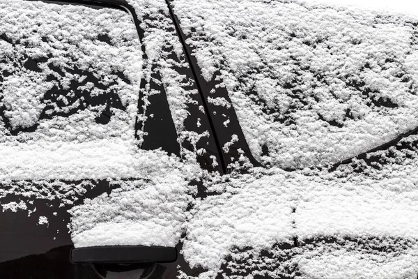 Bilen Var Helt Täckt Snö Bakgården — Stockfoto