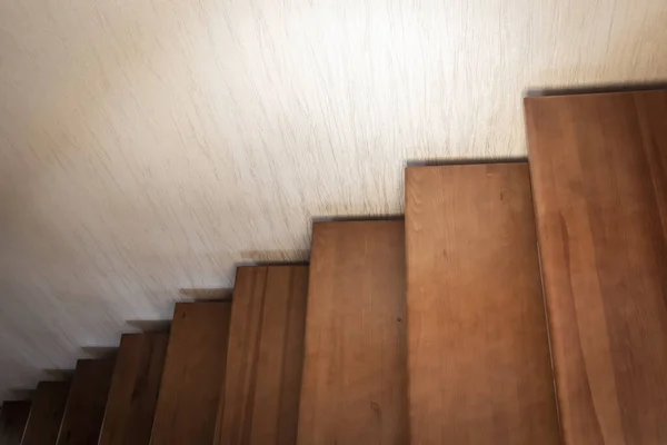 Фрагмент Деревянной Внутренней Лестницы Частном Доме — стоковое фото