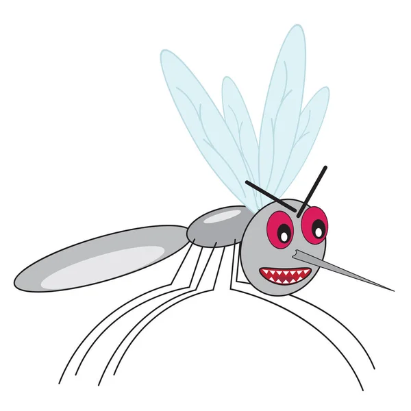 Mosquito irritado engraçado Vetores De Stock Royalty-Free