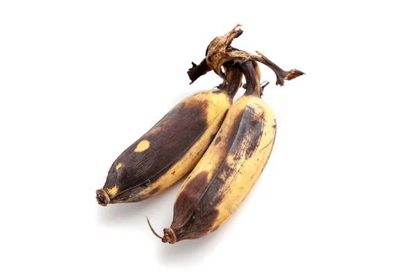 Schlechte Bananen auf weißem Hintergrund isoliert Stockfoto