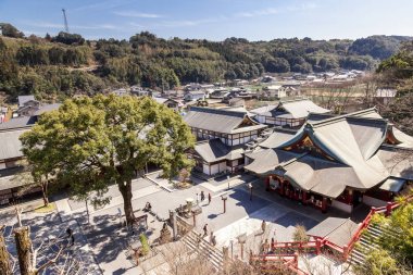 Kashima şehir, Saga, Japonya - 11 Şubat 2017: Yutoku Inari bir Shinto Tapınağı Kashima City, destan ili, Kyushu Adası, Japonya olan.