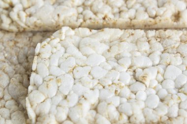 Gevrek pirinç waffle Closeup arka plan olarak