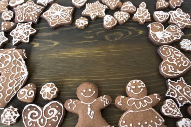 Gingerbread çerezleri kopya alanı ile