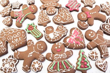 Arka plan olarak gingerbread çerezleri