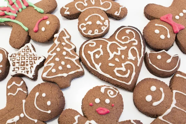 Lebkuchen auf weißem Hintergrund — Stockfoto