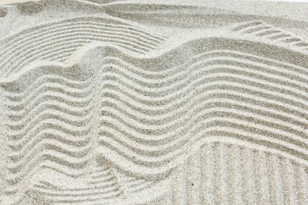 Zen Pattern Sand Zen Garden — Stock Photo, Image