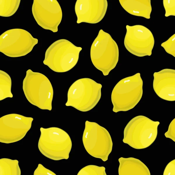 Seamless mönster hela citroner — Stock vektor