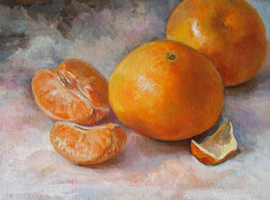 Mandalina. Yağlıboya Resim