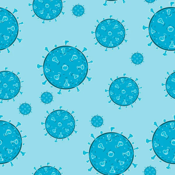 Fondo del vector de cuarentena del coronavirus con el virus covid-19 . — Vector de stock